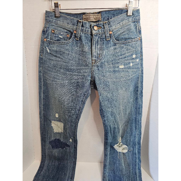 J.Crew Point Sur Jeans "Destroyed Klutey" SZ 24 Blue Distressed Straight - Picture 2 of 14